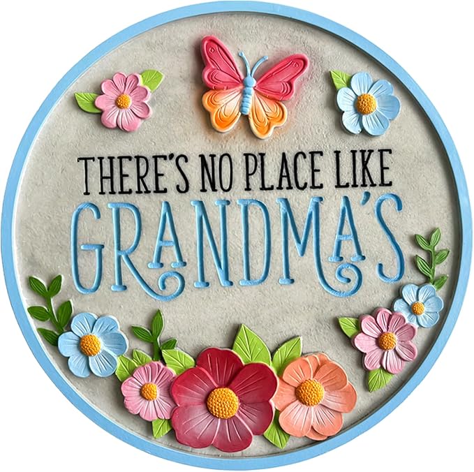 Spoontiques No Place Like Grandma's Stepping Stone - Garden Décor - Decorative Stone for Patio Home Lawn and Yard