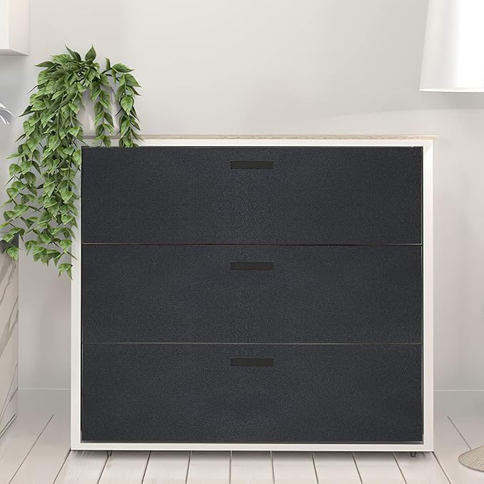 17"x120" Black Wallpaper Peel and Stick Contact Paper, Matte Black Wallpapers