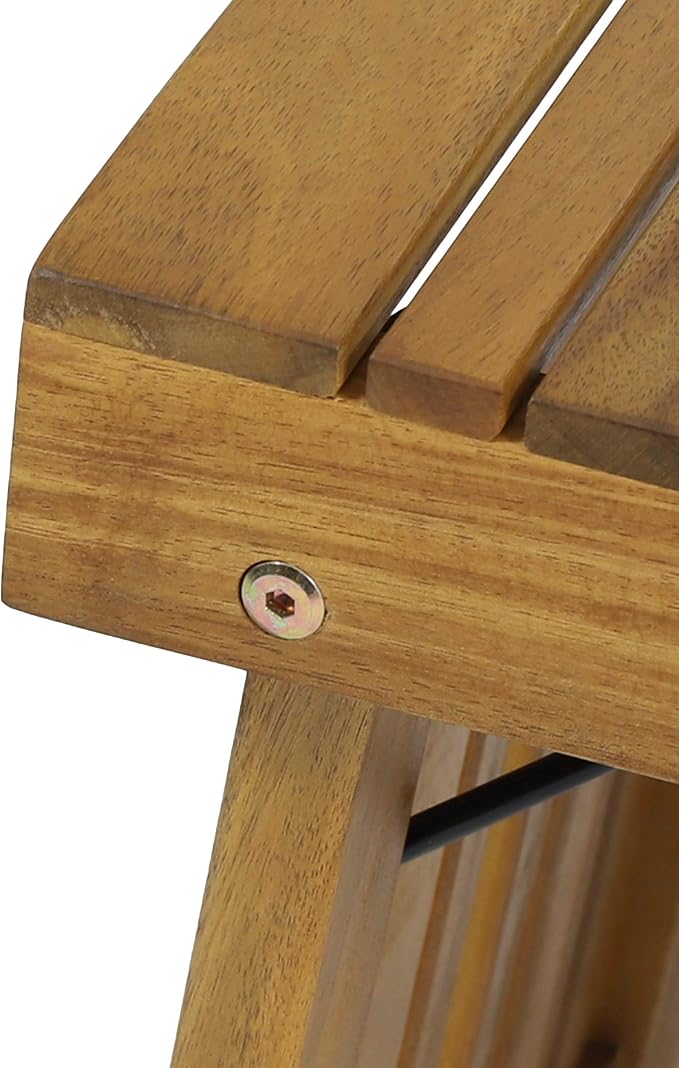 Christopher Knight Home Hilton Outdoor Acacia Wood Folding Side Table, Teak Finish