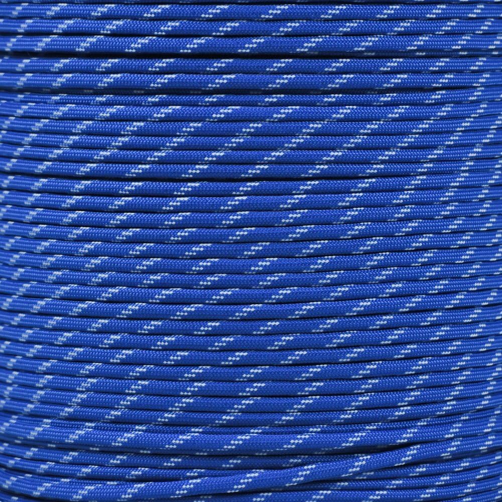 Neon Turquoise Glow in the Dark Paracord - 10 Feet, 100% Nylon with 7 Inner Strands