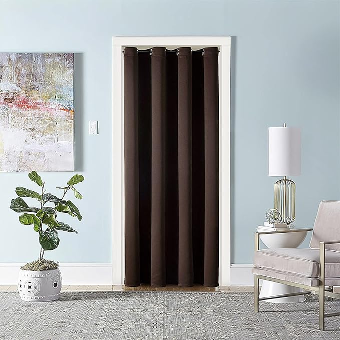 ChrisDowa Blackout Door Curtains
