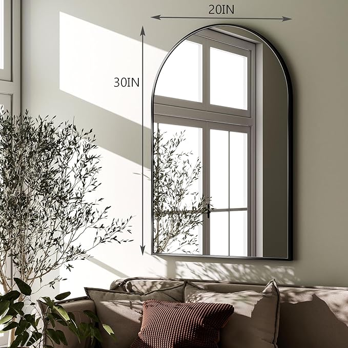 HARRITPURE 20"x30" Arched Bathroom Mirror