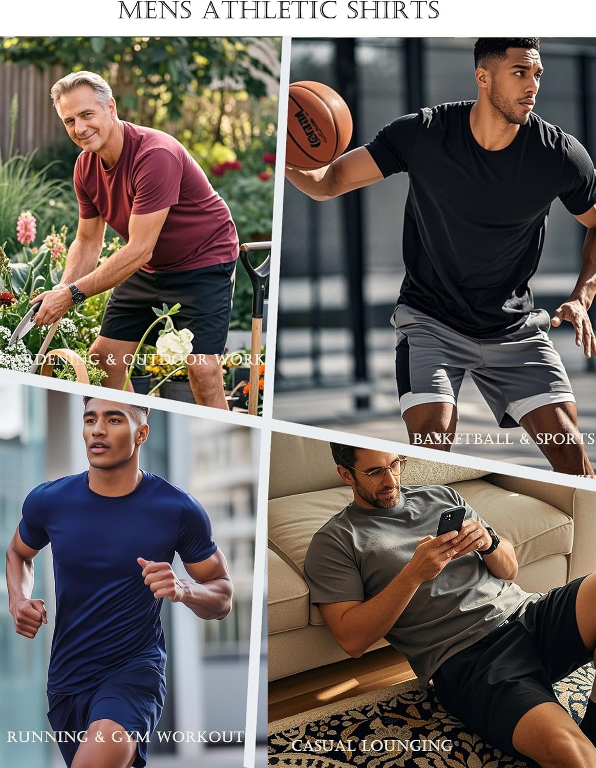 Skiennix Men's Short Sleeve Quick-Dry Athletic T-Shirt - Ideal for Running & Gym Workouts