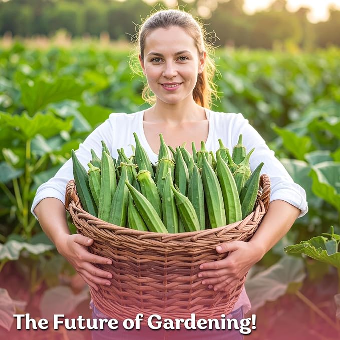 KVITER 125 Clemson Spineless 80 Okra Seeds for Planting (Abelmoschus esculentus) – Heirloom Okra, Spineless Pods, Heavy Yields – Vegetable Seeds to Plant in Outdoor Garden