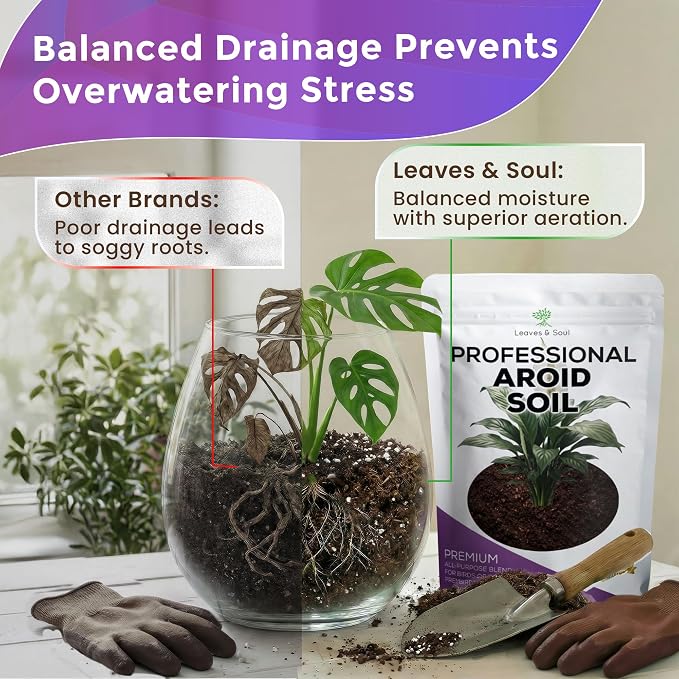 Professional Aroid Soil 8.2 Quarts Ready to Use, Premium Aroid Potting Mix for Indoor Plants, Peat Moss Coco Coir Perlite Dolomite, Well Draining Aroid Plant Soil Made in USA