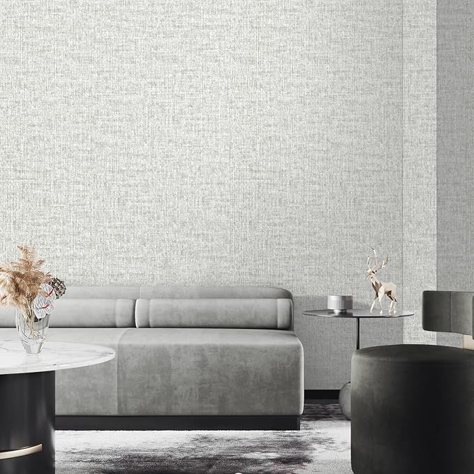 Grasscloth Peel and Stick Wallpaper, Waterproof Self Adhesive Removable Vinyl
