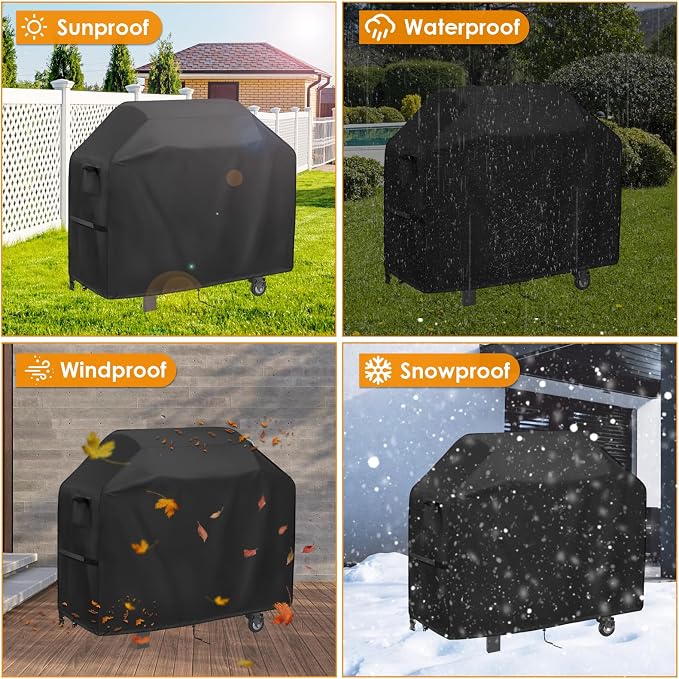 Grill Cover for Blackstone Pro Series 2 Burner 22 Inch Griddle with Double Shelf, Outdoor Waterproof BBQ Covers for Model 2165 2414, Propane Gas Grill Cover