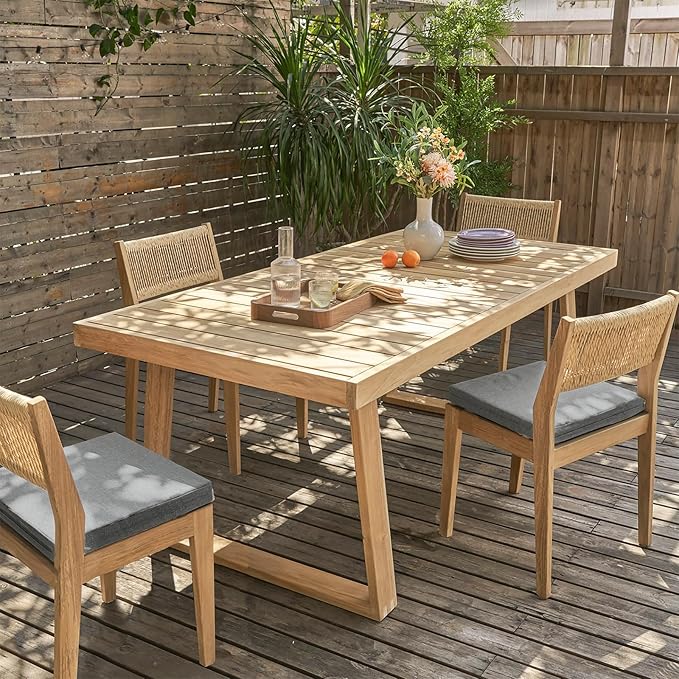 LVTXIII Outdoor Chair Cushions, Fade-Resistant Patio Furniture Cushions Outdoor Square Chair Pads with Ties for Dining Chairs and Garden Furniture Decoration, 18.5"x16"x2" Set of 4, Grey Textured