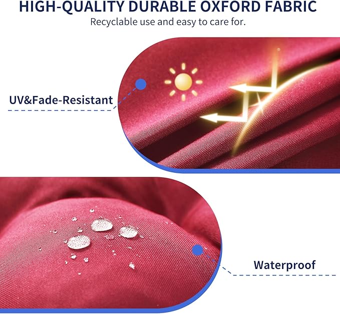 IPYNBAP Outdoor Bench Cushion, 48x18x5 Inch, Waterproof Bench Cushion for Outdoor/Indoor Furniture, Tufted Patio Bench Seat Cushion, Fade Resistant Outdoor Cushions for Porch Swing Couch, Burgundy