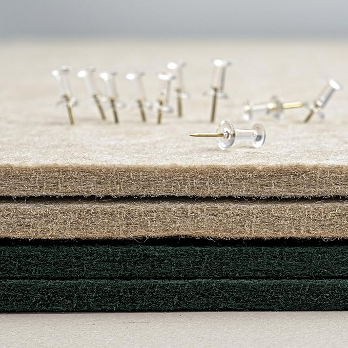 Bulletin Board, 24 x 18 inches Felt Board Decorative Pin Board, Cork Board
