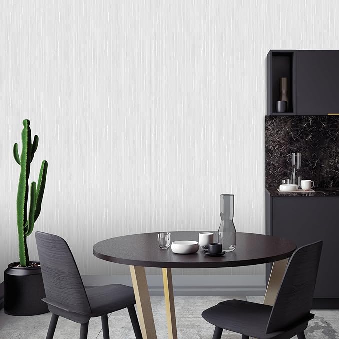 White Grasscloth Peel and Stick Wallpaper Modern Grasscloth Wallpaper 15.7" x