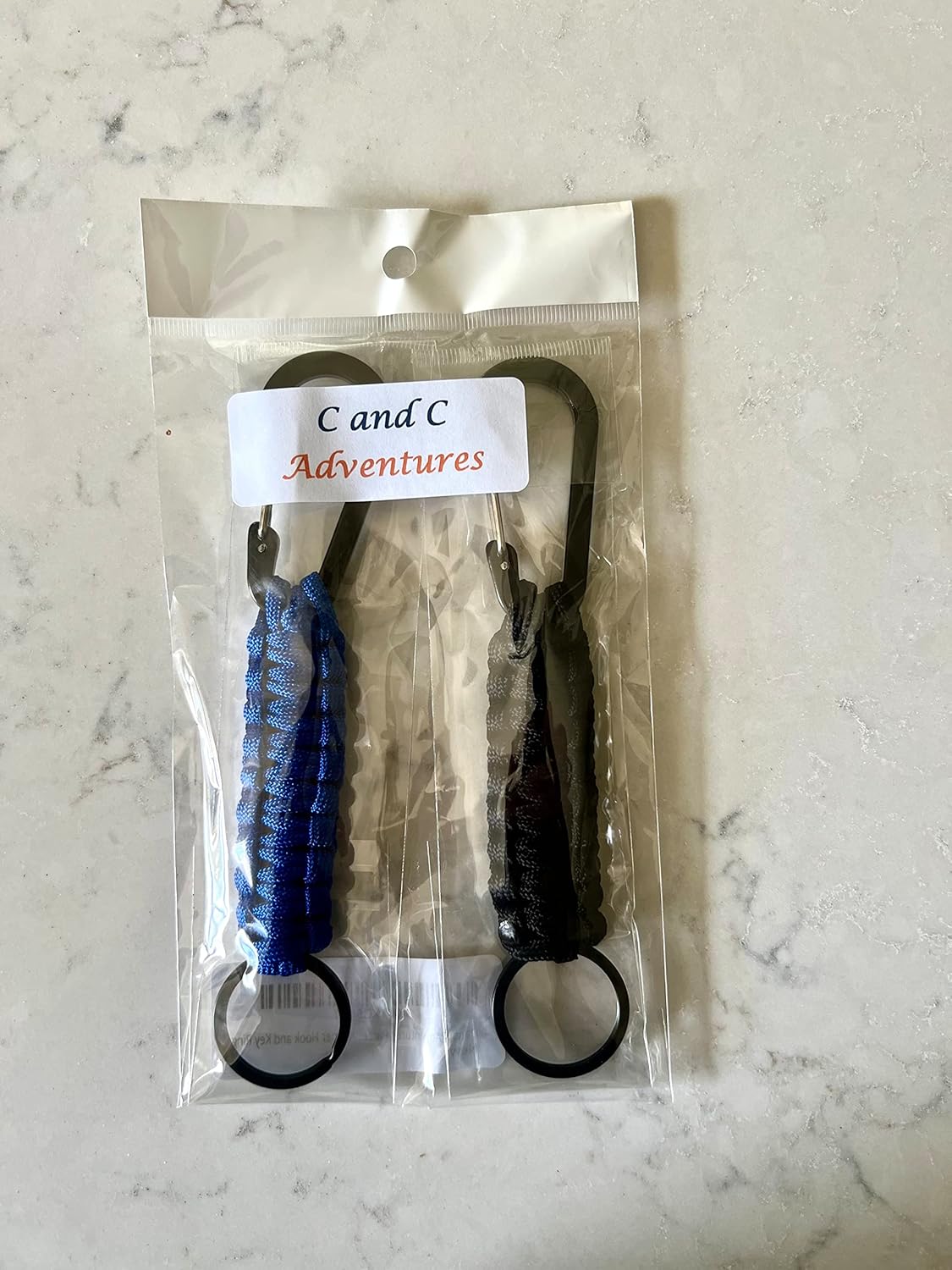 Paracord Lanyard Keychain with Carabiner Hook and Key ring