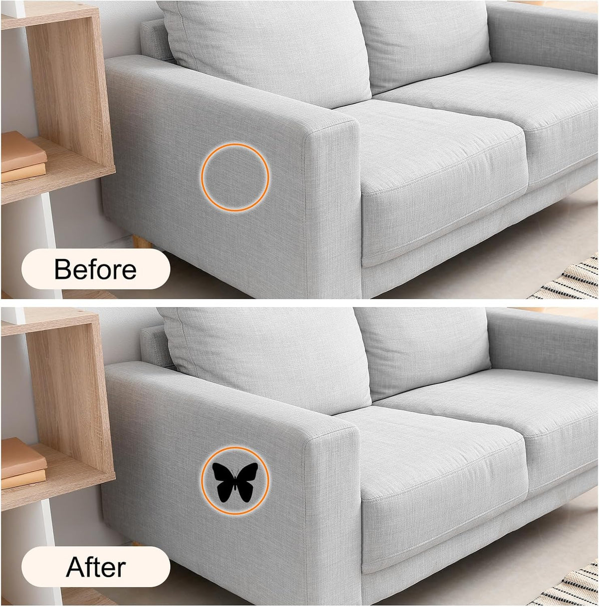 Repair Patches Repair Tape Self-Adhesive DIY Repair Patch Linen Gear Patch for Sofa, Furniture, Chair, Clothing,Tents,3.5x79 Inch,Deep Grey