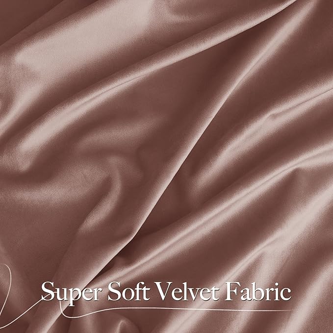 NICETOWN Dusty Pink Velvet Curtains and Drapes