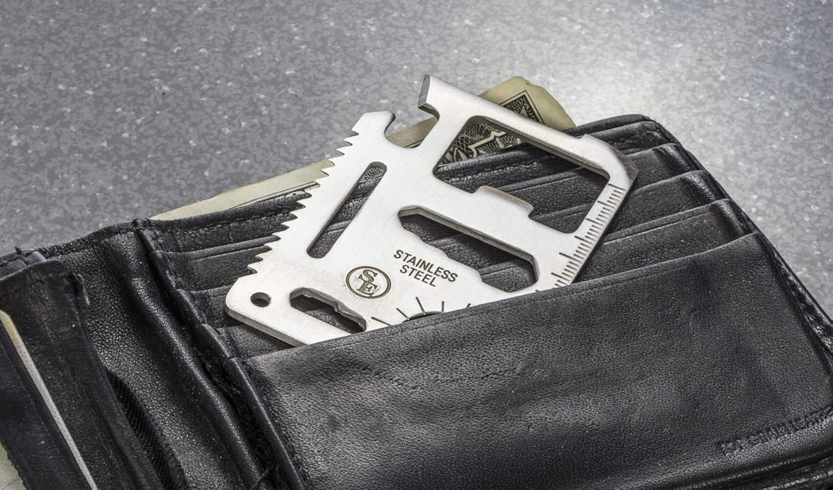 Survival Pocket Tools Set - 11-Function Stainless Steel Multi-Tool (Pack of 5) - MT908-5