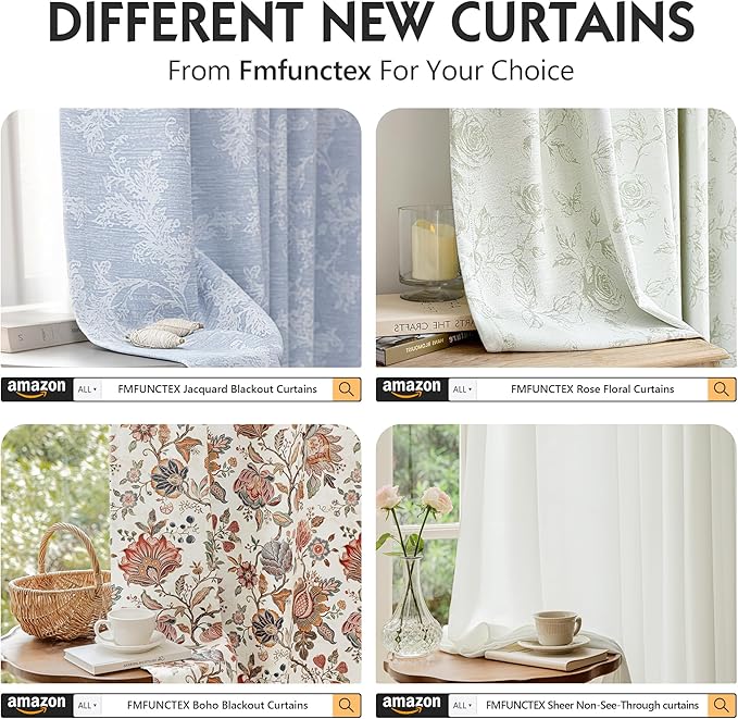 FMFUNCTEX 100% Blackout Curtains