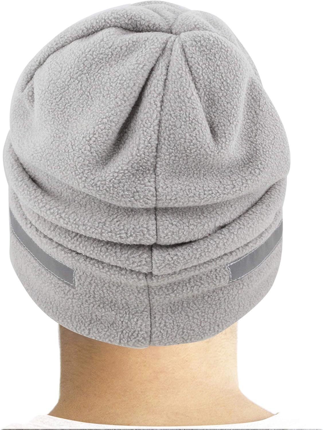 The Hat Depot Fleece Winter Functional Beanie Hat Cold Weather-Reflective Safety for Everyone Performance Stretch