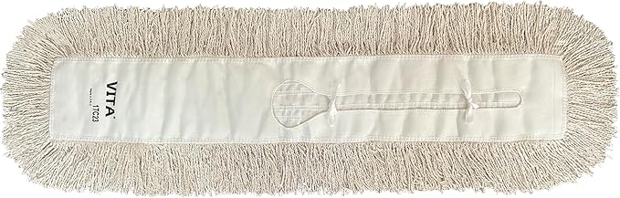 Ultimate Dust Mop Kit: Industrial-Grade Performance, Heavy-Duty Frame, Telescopic Handle - White 36 Inch
