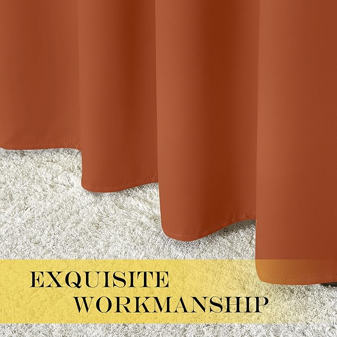 NICETOWN Blackout Burnt Orange Curtain