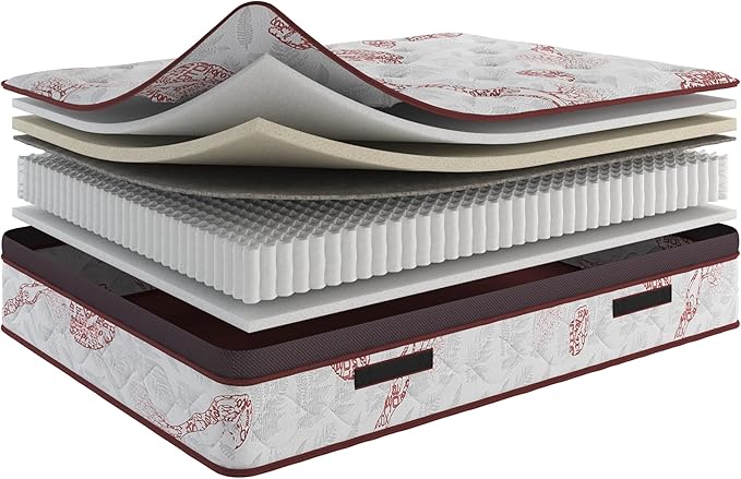 Sweet Home Stores Aura 13" Full Hybrid Mattress – Medium Firm Feel, Memory Foam Comfort Layer, CertiPUR-US® Certified, Fiberglass-Free, Made in USA, Premium Bed in a Box for Restful Sleep
