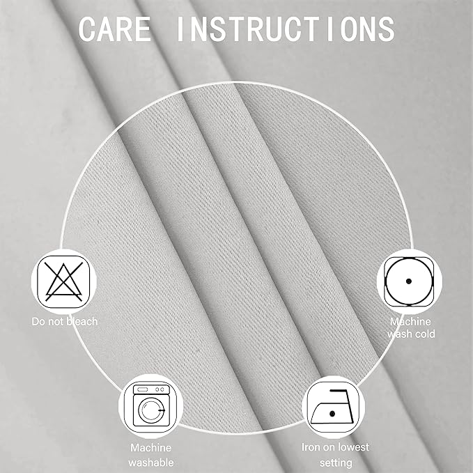 LEMOMO Blackout Curtains 42 x 95 inch/Light Grey Curtains Set of 2