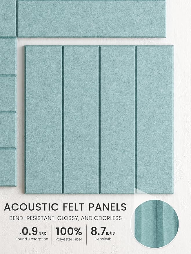 Bumusty Large Cork Board Alternative-48 x 36" Felt Bulletin Board Tiles