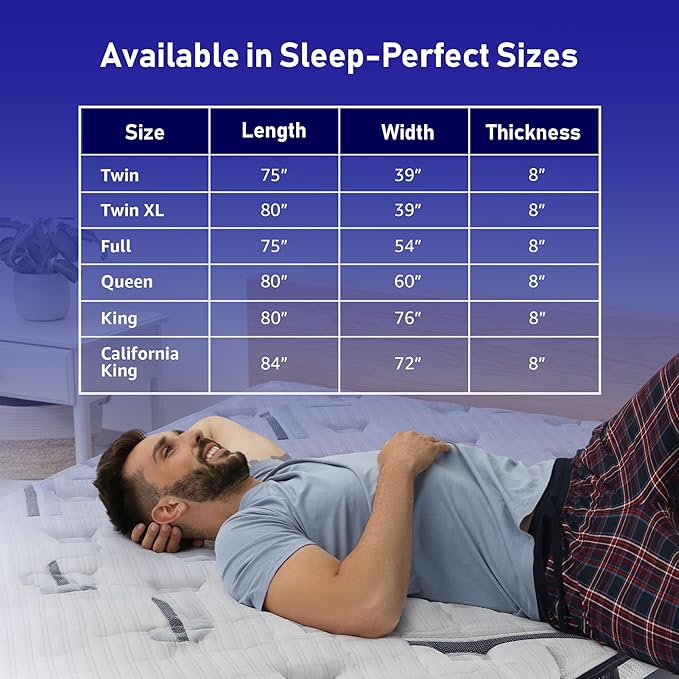 REVO SLEEP Gel Memory Foam Mattress, 8-Inch Full – Cooling Gel Foam Bed with Medium Support and Pressure Relief – Space-Saving Mattress for Guest or Teen Rooms