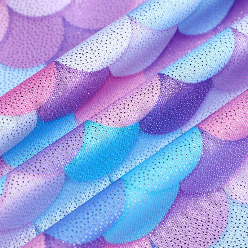 Leotards for Girls Gymnastics Unicorn Athletic Dance Wear Shiny Rainbow Blue Hotpink (Mermaid Purple, 5/6 Years)