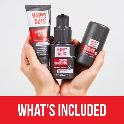 HAPPY NUTS - Anti-Chafing Deodorant Essentials Bundle Kit | Stay Fresh All Year for Men