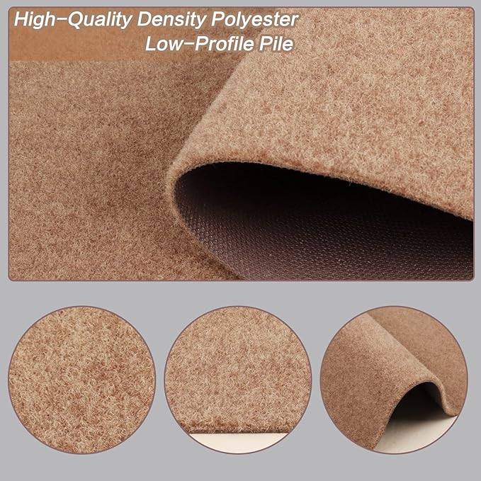 2' x 5' Runner Rugs with Rubber Backing, Indoor Outdoor Utility Carpet Runner Rugs, Sand, Can Be Used as Aisle for The RV and Boat, Laundry Room and Balcony