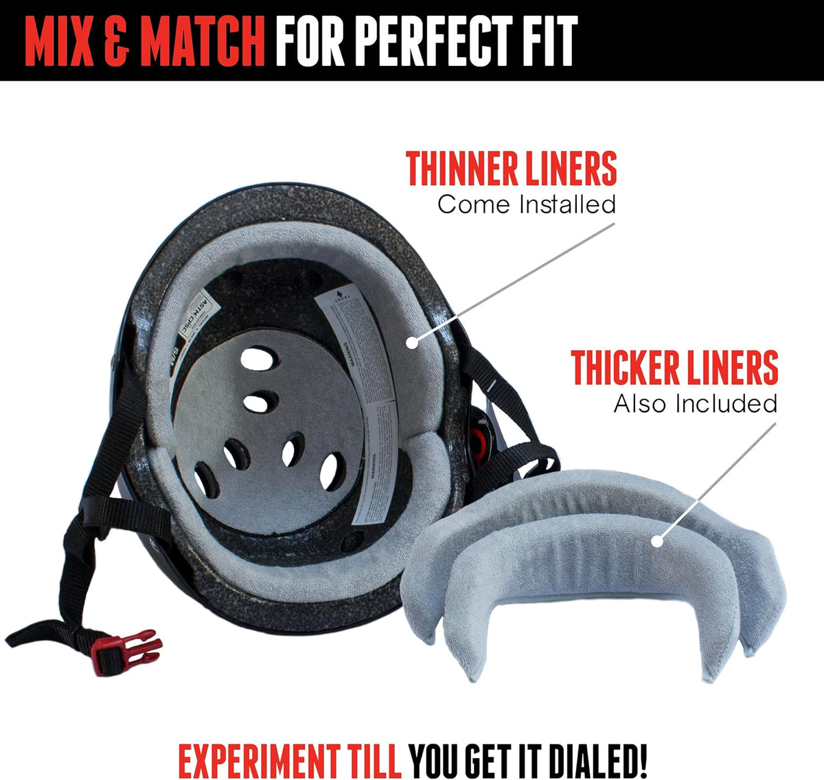 Triple Eight Certified Sweatsaver Helmet - Ultimate Protection for Skateboarding & BMX | Adjustable Fit
