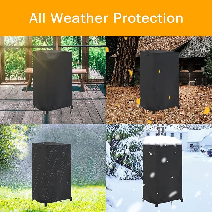 Smoker Cover Fit for Camp Chef Smoke Vault - Vertical, Outdoor Waterproof Grill BBQ Cover Vertical Smoker Covers,Black (16" D x 24" W x 44" H)
