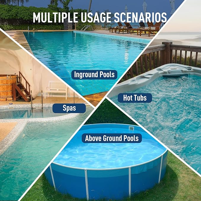 Hot Tub Vacuum – Cordless Spa Vacuum for Above Ground Pool, In-Ground Pools & All Hot Tubs, Pool Vacuum for Above Ground Pool & Spa Vacuum for Hot Tub (Grey) (Big)