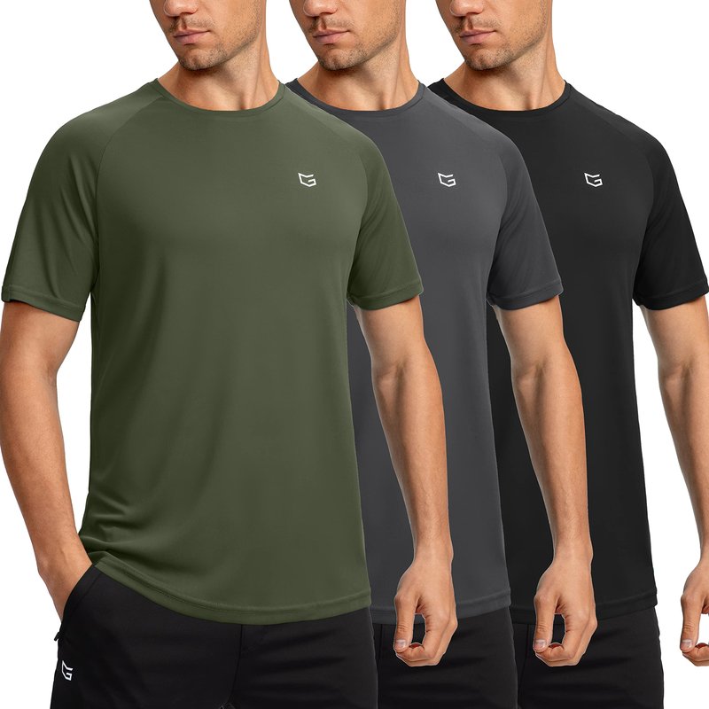 G Gradual Men's Workout Quick Dry T-Shirts Short Sleeve Lightweight Cooling Gym Shirts Tee for Running, Beach, Hiking