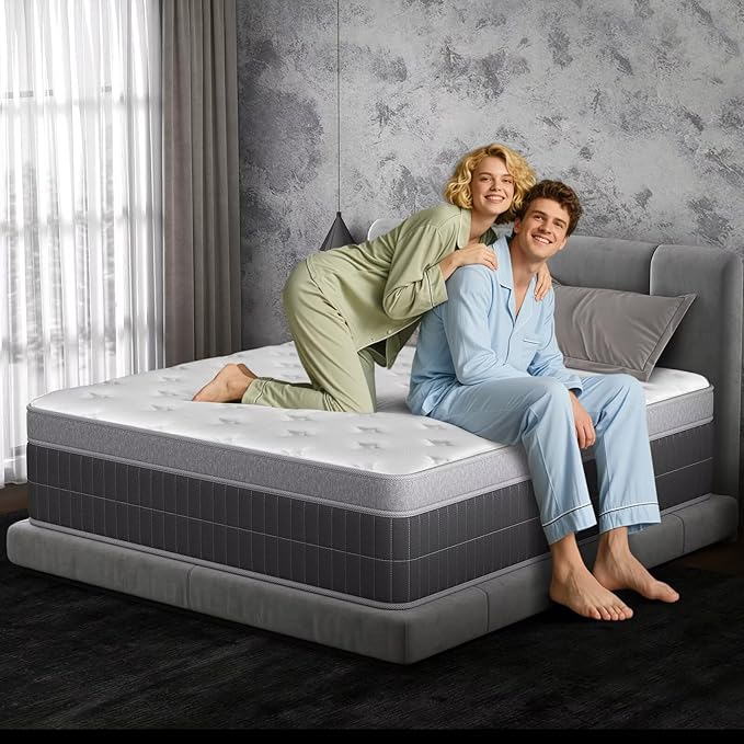 inight Twin Mattress 10 Inch, Individual Wrapped Pocket Springs Zoned Hybrid Mattress with Gel Memory Foam, Ergonomic Pressure Relief, Enhanced Edge Support, Breathable Comfort Night, 365-Night Trial
