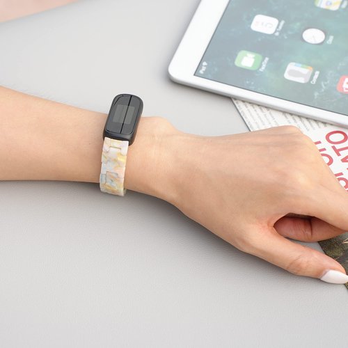 LAREDTREE Compatible with Fitbit Inspire 3 Band for Women, Resin Watch Band Replacement Strap Adjustable Wristband for Fitbit Inspire 3