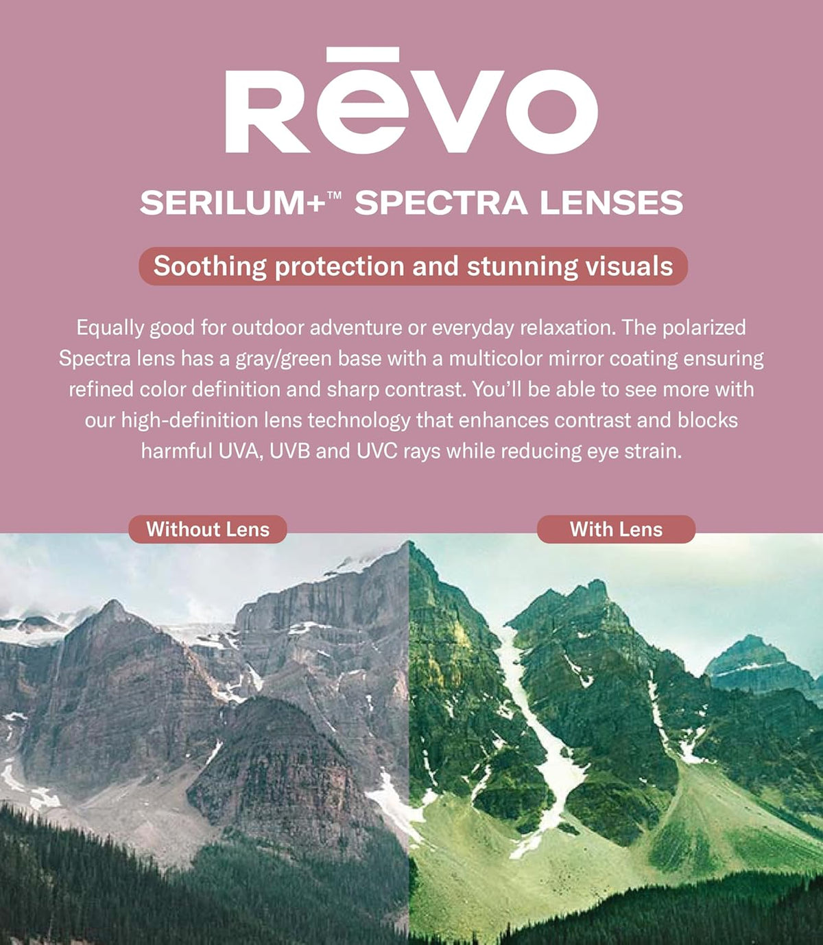 Polarized Rimless Rectangular Revo Descend N Sunglasses - Stylish UV Protection