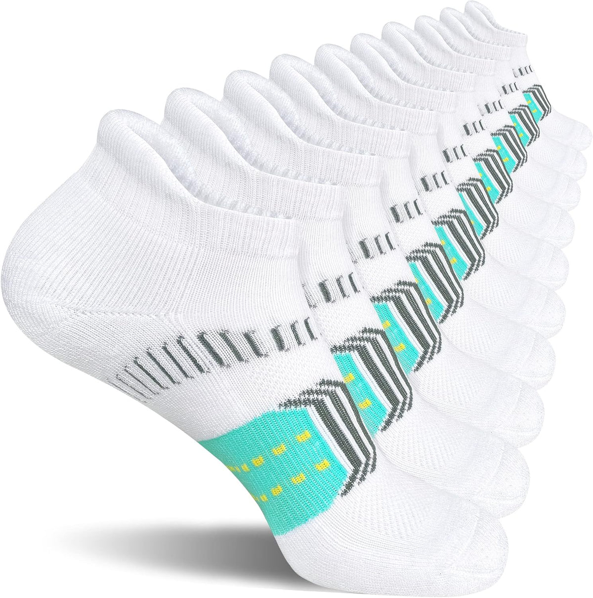 Suaskk Women's Athletic Running Ankle Socks - Cushioned & Anti-Blister - 5 Pairs