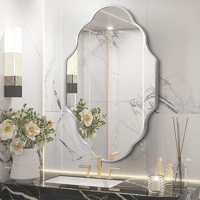Scalloped Mirror for Bathroom