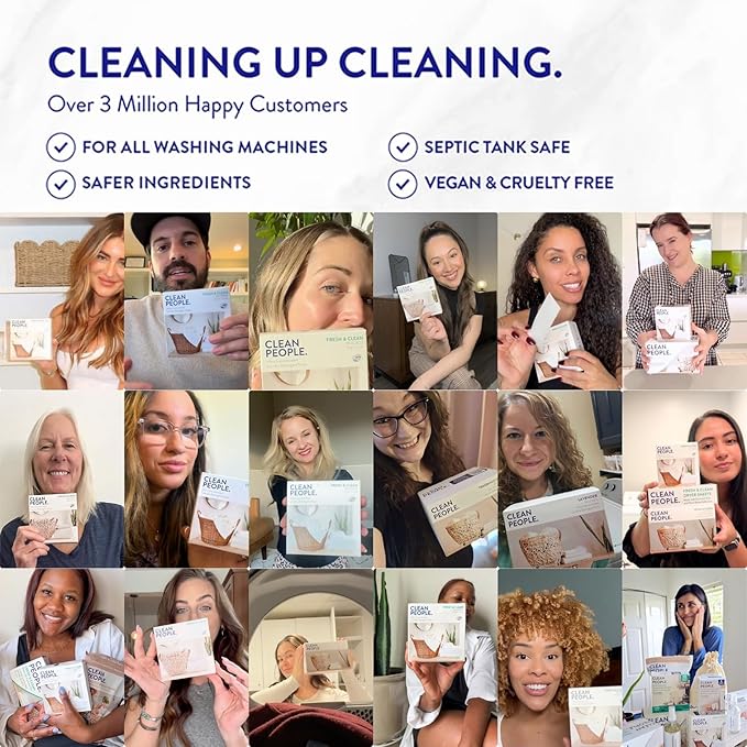 The Clean People Laundry Detergent Sheets - Laundry Soap - Ultra Concentrated, Recyclable Packaging, Stain Fighting - Lavender, 384 Pack