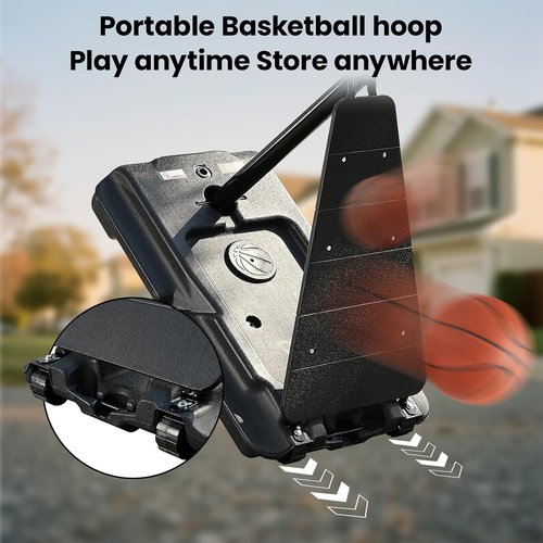 BACKYARD BLITZ Basketball Hoop - Portable Adjustable Goal System with 44", 48", & 54" Backboards | 10FT Height