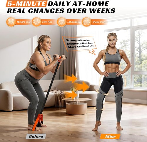 KUTIZE Multifunction Resistance Band - Upgraded Exercise Equipment with Soft Foot Pedal for Full-Body Workouts