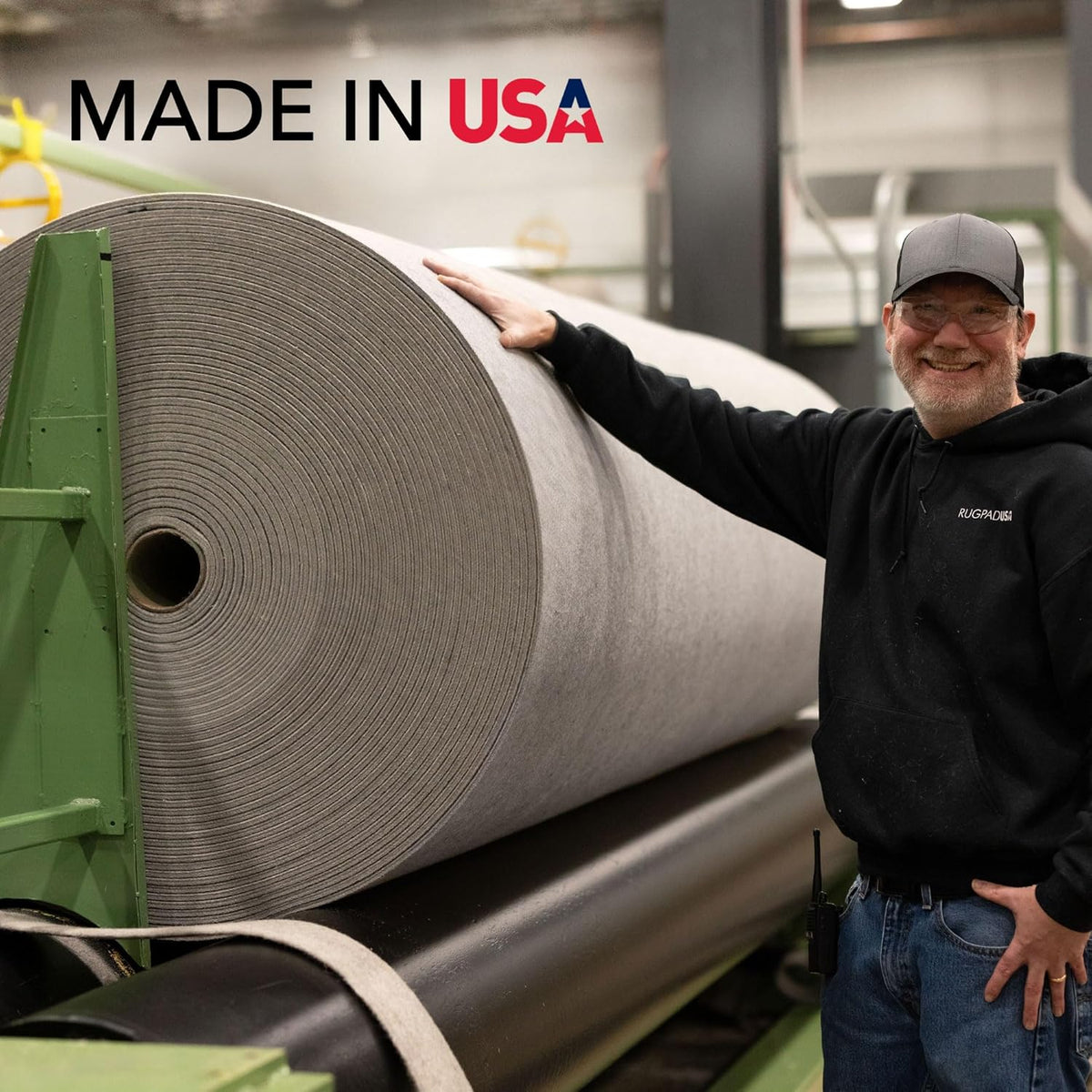RUGPADUSA - Eco-Plush - 10'x14' - 3/8" Thick - 100% Felt - Extra Cushioned Rug Pad - Available in 3 Thicknesses, Many Custom Sizes