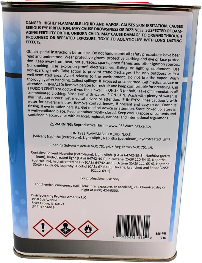 Wax & Grease Remover 1 Gallon Surface Prep Cleaner Removes Tar, Silicone, Vinyl Protectants, Oil, and Wax Pre-Cleaner for Sanding & Auto Body Repair