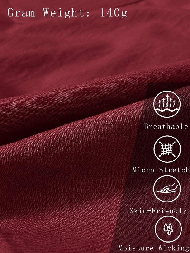 MoFiz Hiking Cargo Pants for Women with Pockets Lightweight Quick Dry Athletic Outdoor Summer Travel Casual Joggers Sweatpants Wine Red XL