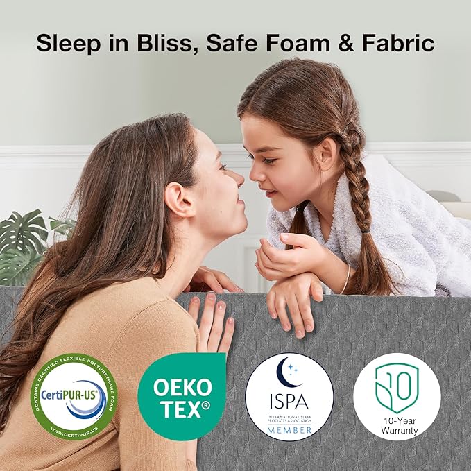 Novilla Full Size Mattress, 5 Inch Mattress Full Size Memory Foam with Gel-Infused & Airflow Wave-Cut Foam for Cool Touch & Pressure Relieving Mattresses in a Box CertiPUR-US Certified