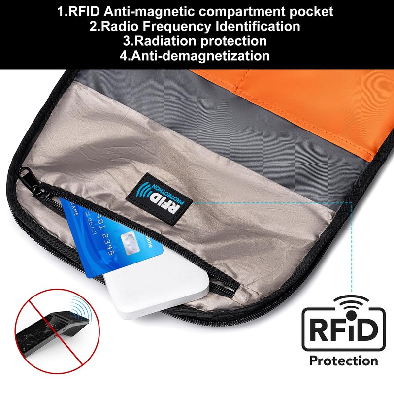 FENRUIEN Business Travel Backpack for Men,Large Capacity Laptop Backpack with USB Charging Port,Multifunctional Water Resistant Expandable Black Bag Fits 15.6 Inch computer