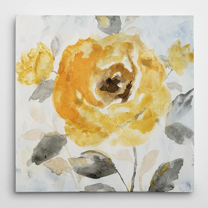 Wexford Home Honey Rose II-Canvas Prints Wrapped Gallery Wall Art | Stretched and Framed Ready to Hang, 16X16 Multicolor