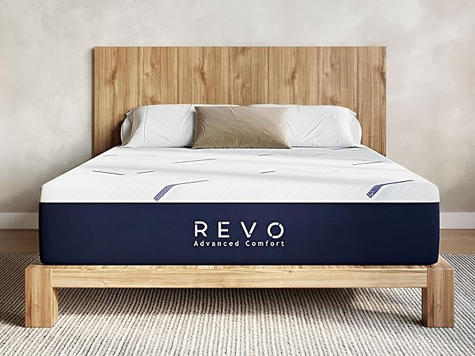REVO Sleep Gel Memory Foam Mattress, 14-Inch Twin XL – Cooling Gel Foam Mattress with Contouring Support & Breathable Comfort – Great for Dorms or Compact Spaces