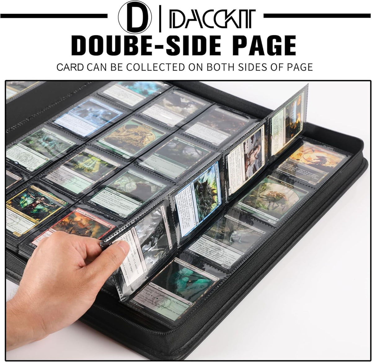 Premium 2000 Pocket Card Binder - Ringless Trading Card Album Fits 2000 Cards | Bright Orange